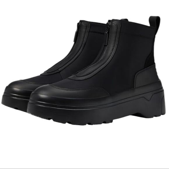 Hunter Explorer Ankle Zip Flatform Boots Womens Rubber Upper Polyester Lining 10 - Picture 1 of 7